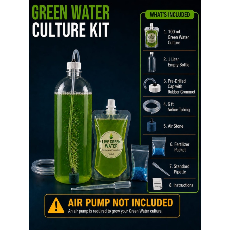 Live Food Green Water Culture Kit Phytoplankton For Fry Fish Moina Daphnia