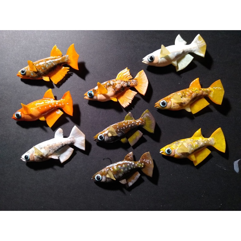 Japanese Medaka Ricefish Polymer Clay Fish Magnets