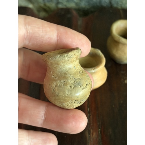 Lot of 3 Miniature Amazon Pottery Vessels