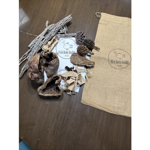 Aquarium Botanicals: Pods, leaves, Cones and Coconut