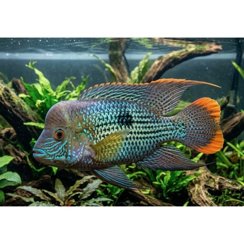 6"+ Male Green Terror (Andinoacara rivulatus)