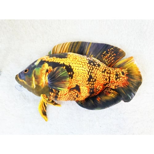 Yellow Lava Oscar Fish Plush Approximately 24 inches
