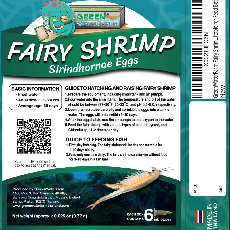 Fairy Shrimp Sirindhornae Eggs
