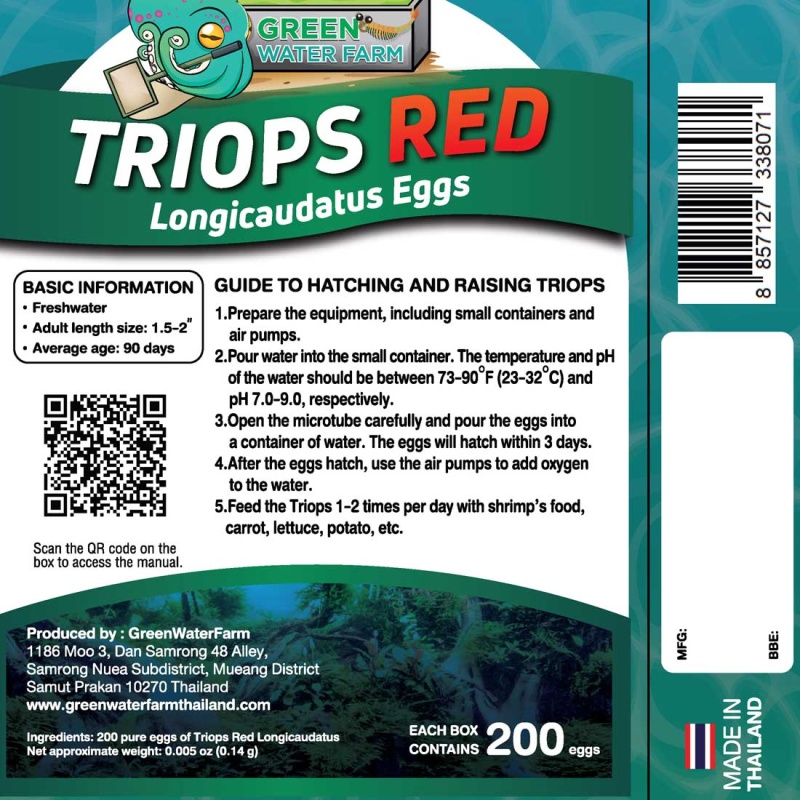 Triops Red Longicaudatus Eggs
